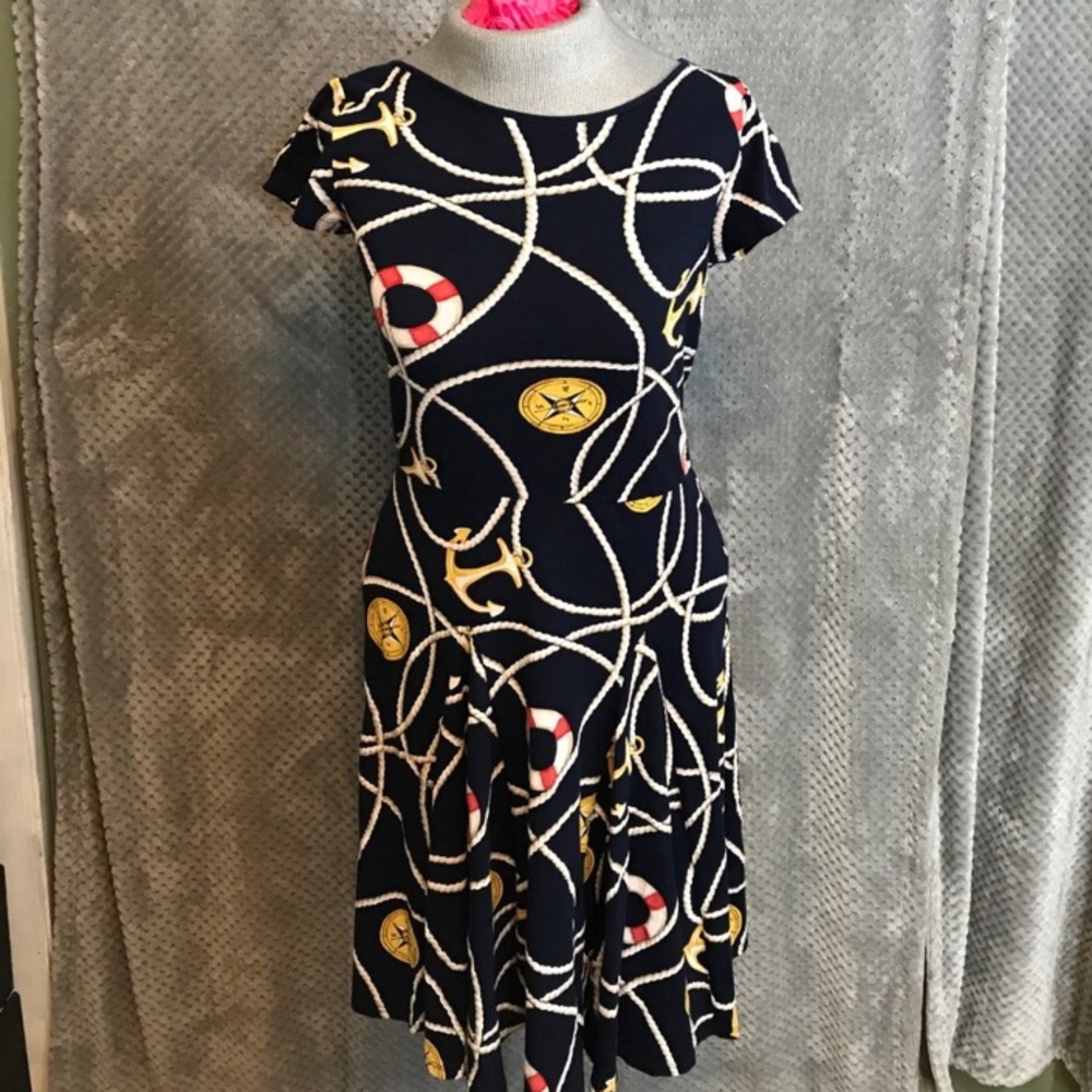 Lauren Ralph Lauren nautical dress. Anchors ropes